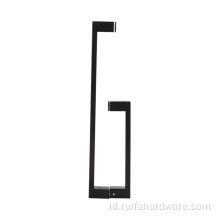 Black Framless Shower Door Tarik Tarik Pegangan